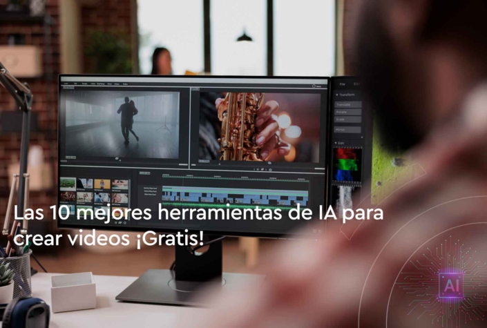 Persona editando video en un ordenador con varias clipas a la vez